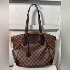 Louis Vuitton Verona Shoulder Bag Tote MM Leather Damier Ebene LV Lock Key 9/10